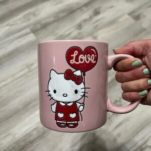 Hello Kitty Pink Ceramic Mug with Character Logo